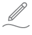 A simple illustration of a pencil, emphasizing its tip and body, suggesting writing or drawing activities.