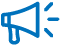 A blue, stylized graphic element resembling a wave or curved line, suggesting movement and fluidity.