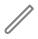 A simple gray-line drawing of a long, straight ruler positioned diagonally.