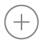 Circular icon with a plus sign in the center, indicating an option to add or expand.