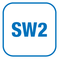 Blue circular logo with the text 'SW2' in a bold font.