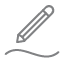 A pencil lying on a paper with multiple scribbled lines, suggesting a writing or drawing activity.
