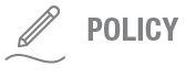 An illustration of a clipboard with a paper featuring the word 'POLICY' and some lines, symbolizing policy documentation.