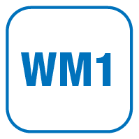Logo featuring the text 'WM1' inside a circular blue outline.