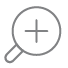 A magnifying glass icon representing search or zoom functionality.