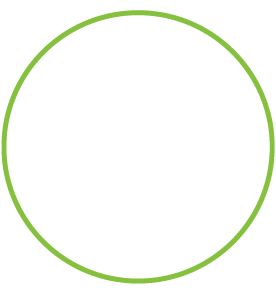 A simple green circular outline with a white center, animated to show motion.
