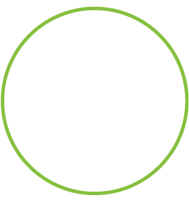 Animated green circular progress indicator filling up in a loop.