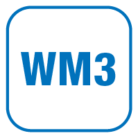 A blue circular logo containing the text 'WM3' in bold letters.