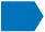 A blue right-pointing arrow on a white background.