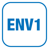 Blue circular logo with the word 'ENVY' in bold, capital letters.