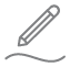 A simple illustration of a pencil and ruler, commonly associated with drawing or drafting tools.