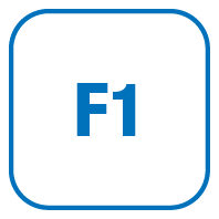 Logo featuring the letter 'F1' in a blue design on a white background.
