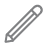 A simple gray pencil icon on a white background, representing writing or editing.