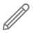 A gray pencil icon representing editing or writing tools.
