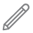 A simple gray icon of a pencil, representing writing or editing.
