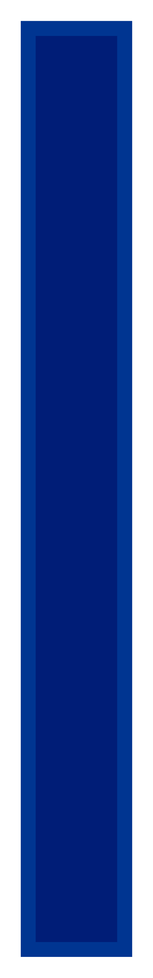 Vertical blue rectangle with a darker blue border.