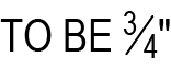 Text reading 'TO BE 3/4' in a stylized font.