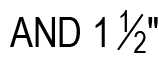 Text displaying 'AND 1/2' in a stylized font on a white background.
