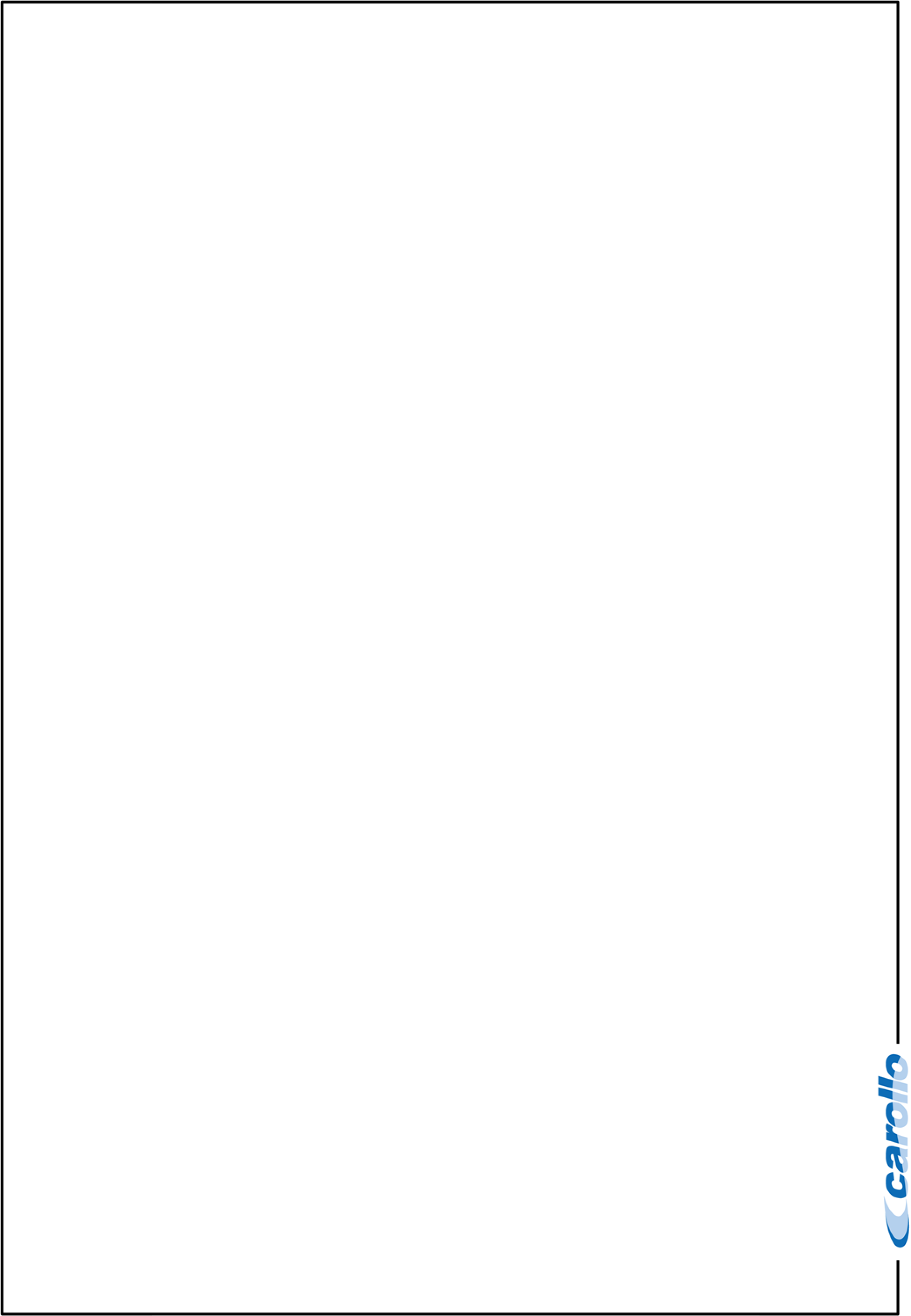 Blank white canvas with a small blue logo in the bottom right corner.