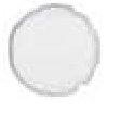 A simple, round, transparent disc with an irregular edge on a white background.