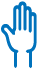 Illustration of a hand forming a gesture, resembling a thumbs up or approval.