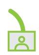 Green cartoonish robot with a round head and a rectangular body, featuring a simple facial expression.