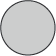 A simple, solid gray circle with a thin black outline.