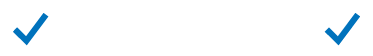 Two blue check marks on a white background.