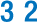 The number 32 displayed in a bold blue font.
