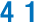 The number '41' displayed in a blue, bold font.