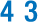 The number 43 displayed in blue font.