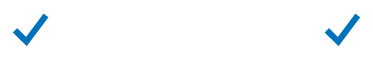 Two blue check marks on a white background, symbolizing completion or approval.