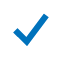A blue checkmark icon, symbolizing approval or correctness.