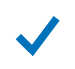 A blue checkmark icon representing approval or confirmation.