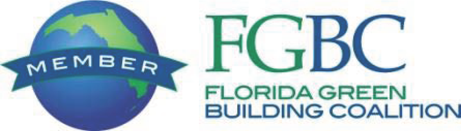 Logo of Florida Green Building Coalition with the text 'Member' and a globe icon.